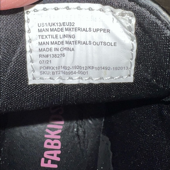 Fabkids Studded Strap Moto Boot, black, Girl’s size 13 & 1 - Picture 6 of 6